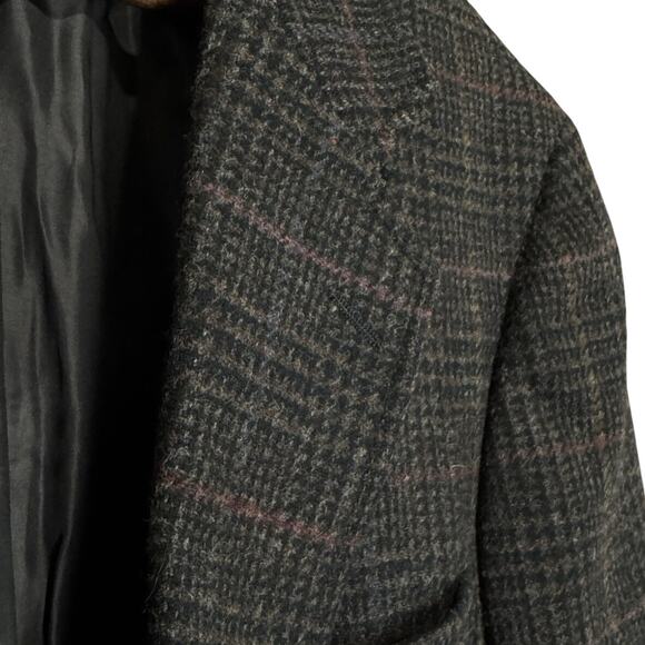 Men's Vintage Hart Schaffner Marx Grey Wool Blazer Suit Jacket Coat - Sz L/XL - Picture 5 of 5